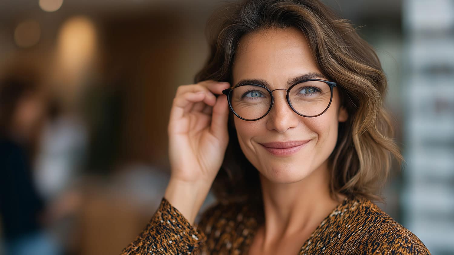 A woman looking calm and clear