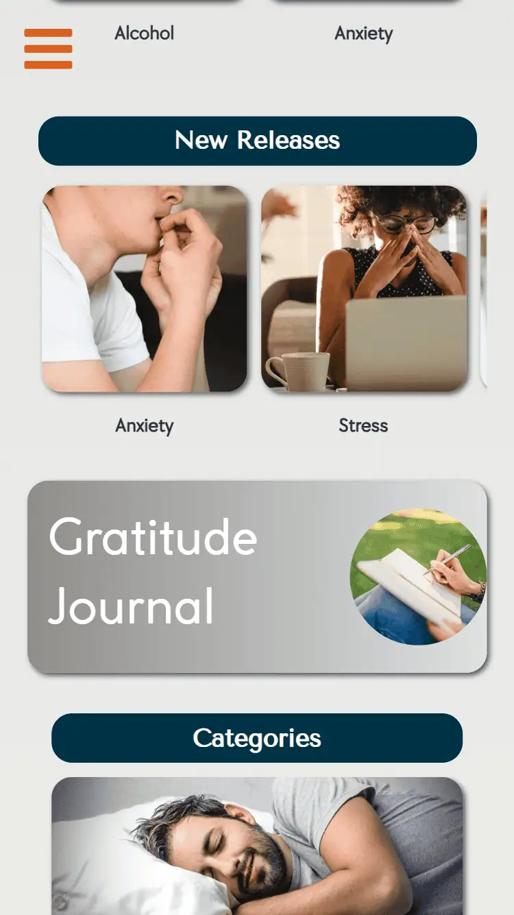 The MindShift Mentors app library on a phone