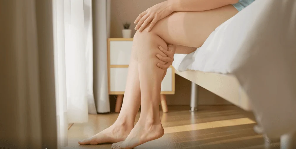 Woman calf pain in morning
